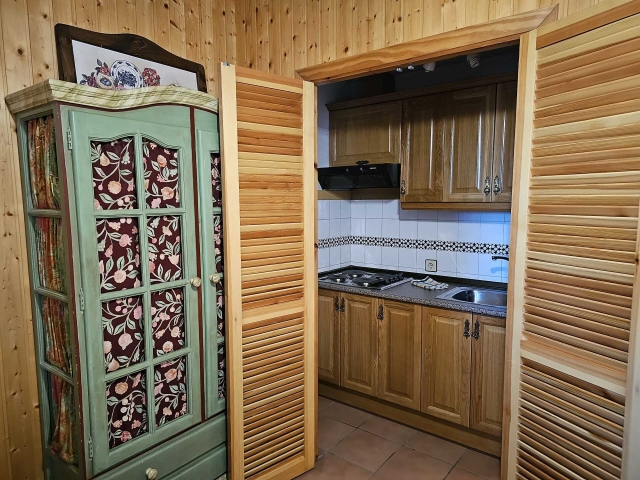 Cocina y puertas de madera