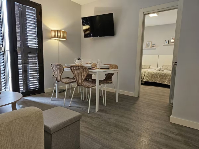 Sala amplia y dormitorio 