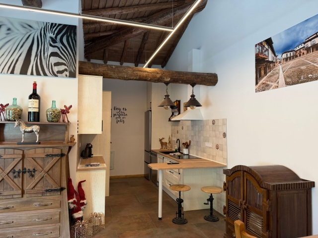 Cocina y sala de estar