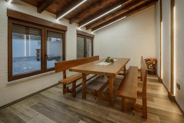 Merendero en jardin - chimenea