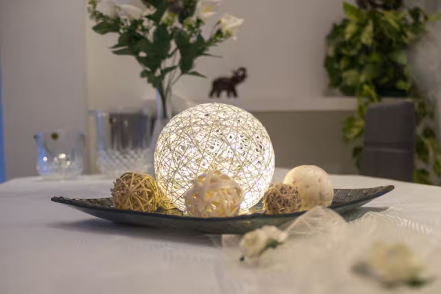 Sala de estar con detalles