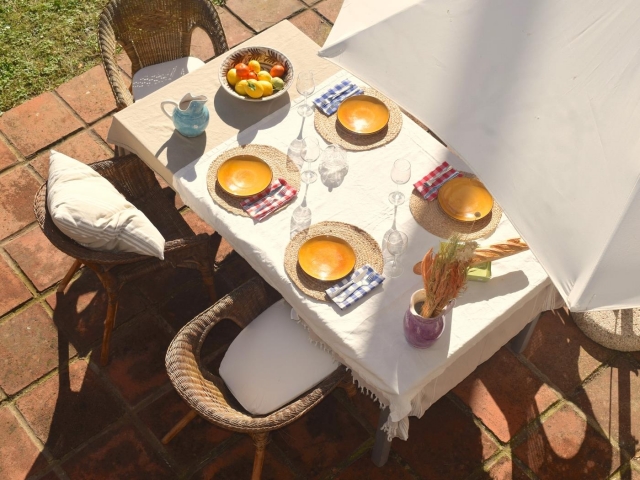 Amplia terraza preparada