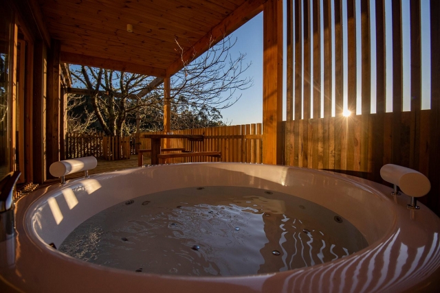 Lola acceso al jacuzzi