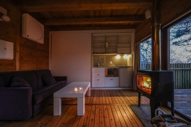 Areas sala con chimenea