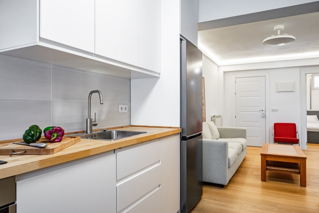 Cocina y salon al lado