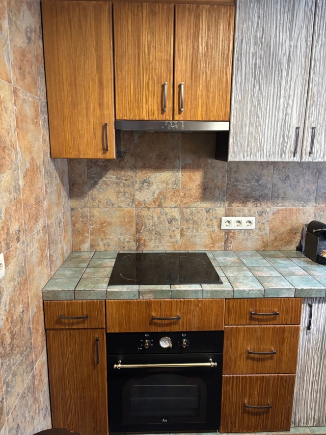 Cocina con encimera