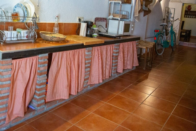 Cocina con encimera 