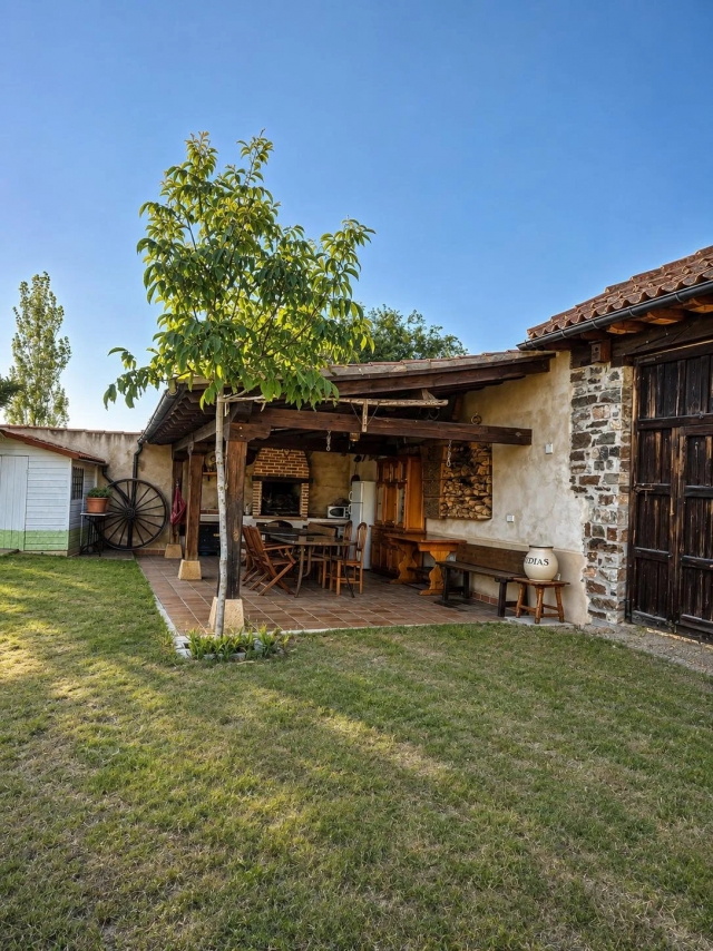 exterior con barbacoa