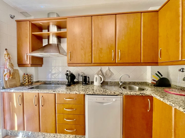 Cocina con encimera