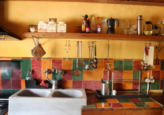 Cocina con azulejos