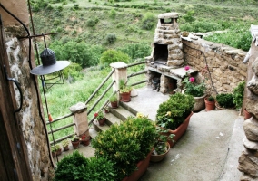 Barbacoa en las escaleras