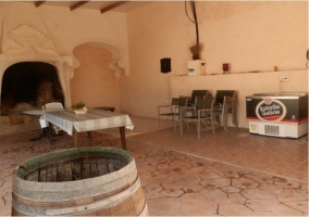 Cocina al fondo de la casa rural