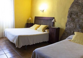 Terraza con muebles de mimbre