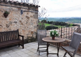 Terraza con vistas al campo