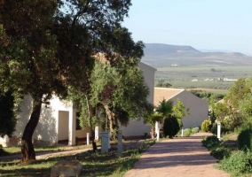 Vistas de la entrada al cortijo