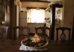 Salón con comedor y cocina