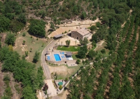 Vista aérea de la finca rural catalana