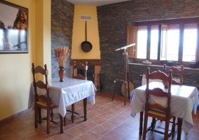 Chimenea en el comedor