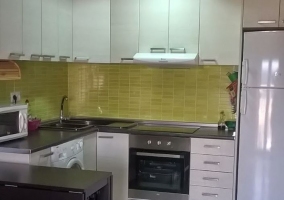 Cocina con encimera