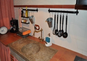 Detalle del fregadero de la cocina
