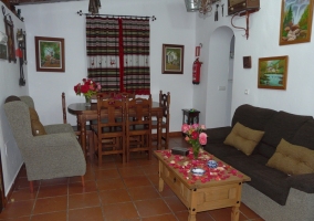 Sala de estar con chimenea