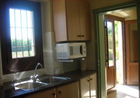 Cocina con microondas