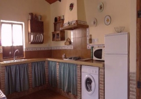 Cocina con lavadora
