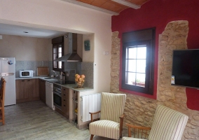 Sala de estar. Cocina americana