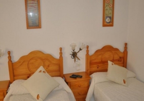 Dormitorio doble con camas individuales