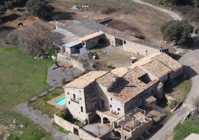 La masía desde el aire