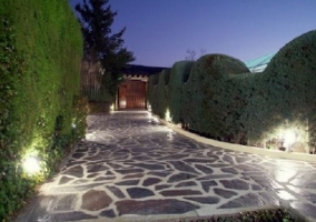 Piscina climatizada por la noche