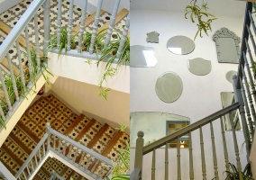 Escaleras de la casa con mosaicos