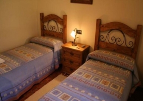 Dormitorio en tonos azules