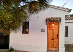 Sala de estar en verde con chimenea