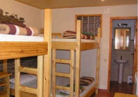 Dormitorio del abergue