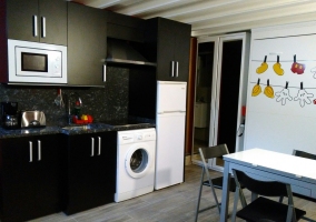 Cocina en negro y blanco
