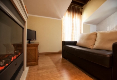 Salón con chimenea