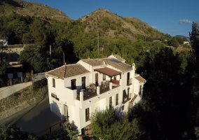 Aerial view of the house