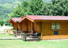 Interior de cabaña