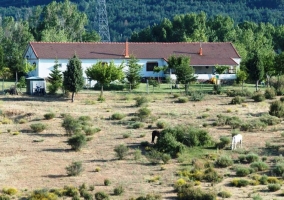Fachada de la casa desde el jardín