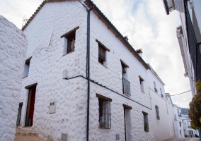 Sala de estar con la chimenea