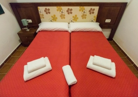 Habitación doble pequeña económica