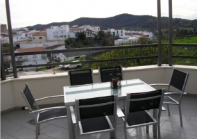 Pueblo y terraza