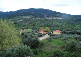 Vista aérea de la Casa Rural Los Olivos