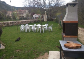 decoración del salón de la casa rural