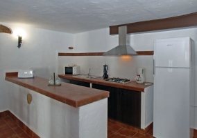 La cocina con barra americana