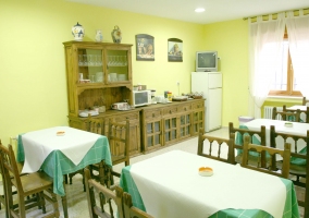 dormitorio azul de la casa rural