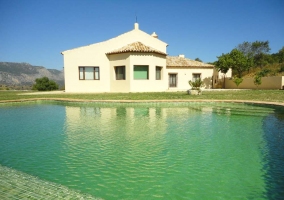 Piscina en forma de lago