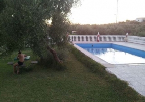 Salón con chimenea